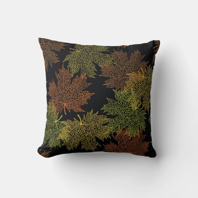 Coussin Jeté-Feutilles D'automne (Recto)