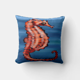 Coussin jeté hippocampe