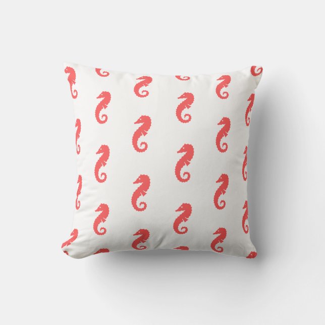 Coussin jeté hippocampes (Recto)