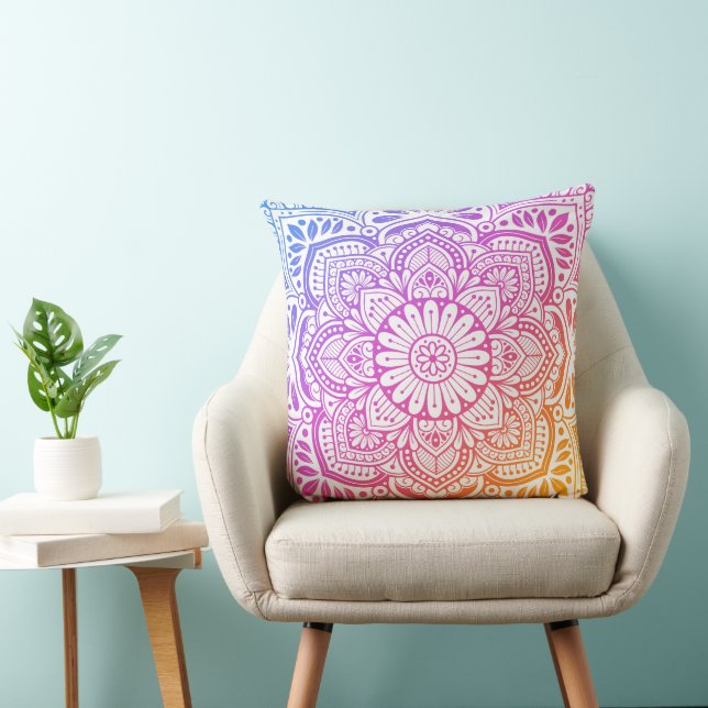 Coussin jeté Iris Mandala (Chaise)
