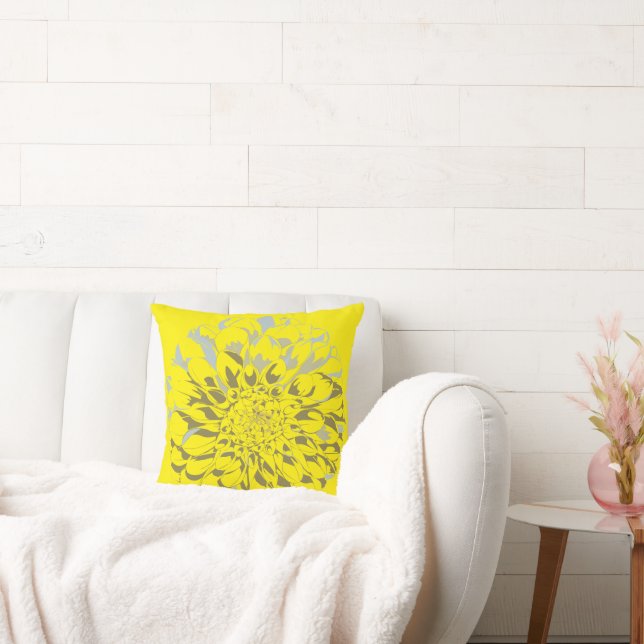 Coussin jeté jaune Dahlia (Canapé)
