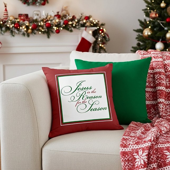 Coussin jeté Jésus est la raison (Créateur téléchargé)