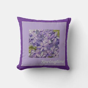 Coussin jeté lilas