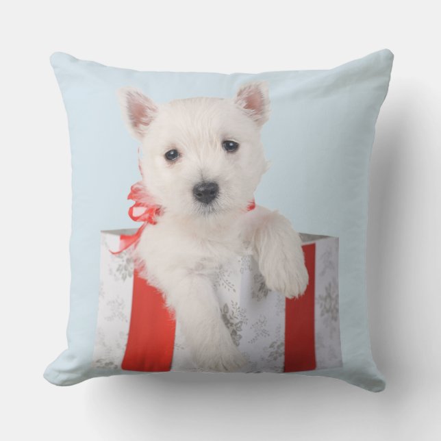 Coussin jeté Merry Puppymas (Recto)