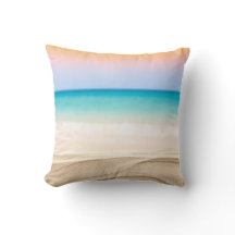 Coussin Jeté Minimaliste – Dégradé d'Océan au Couc
