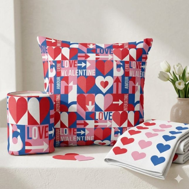 Coussin jeté moderne de la Saint-Valentin pour l'a (Créateur téléchargé)