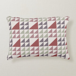 Coussin jeté motif géométrique rose poussiéreux