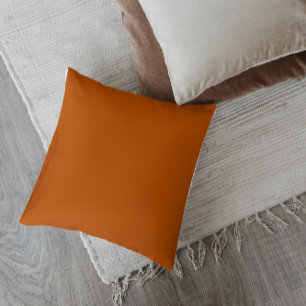 Coussin jeté orange brûlé de style Mid-Century Mod