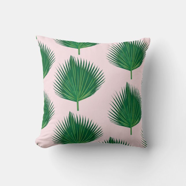 Coussin jeté Palmier Tropical (Recto)