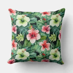 Coussin jeté Palmiers Floraux Tropicaux