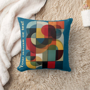 Coussin Jeté personnalisé d'art abstrait géométrique