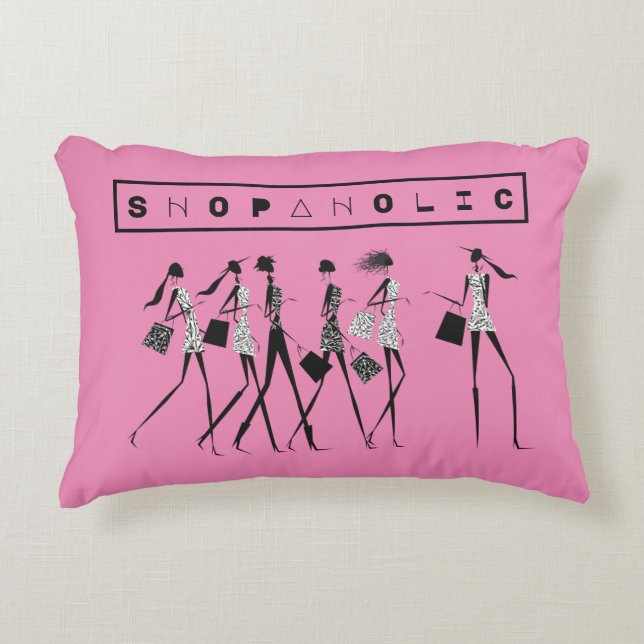 Coussin jeté pour accro du shopping (Devant)
