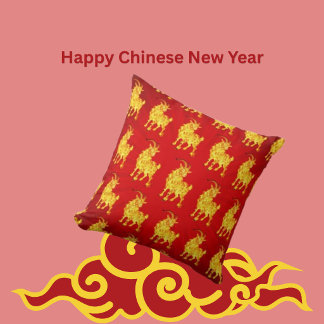 Coussin jeté pour l'année du Chèvre du CNY