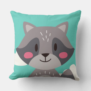 Coussin Jeté Raton Laveur Mignon Salle de Bébé Sal
