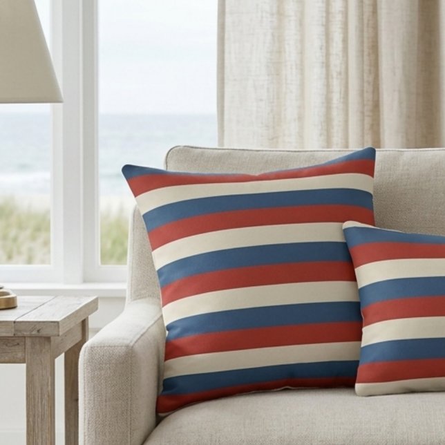 Coussin jeté rayé Americana – Classique (Créateur téléchargé)