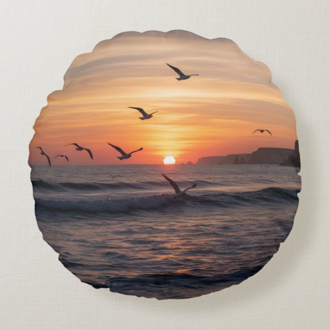  | Coussin Jeté Rond Moderne | Concepteur KazooStu (Devant)
