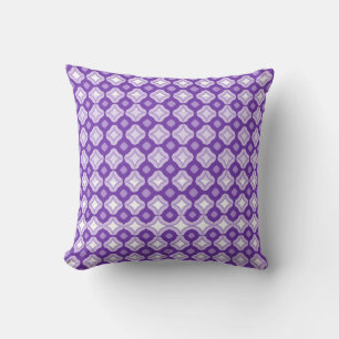 Coussin jeté violet améthyste
