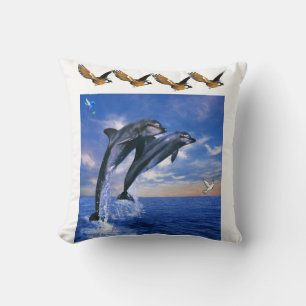 Coussin Jeter des dauphins d'oreiller