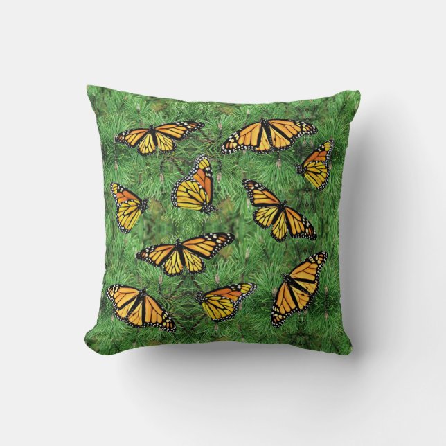 Coussin Jeter des monarques d'oreiller sur des bouges de p (Recto)