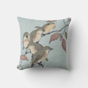 COUSSIN JETER DES OISEAUX JAPONAIS INITIAUX PERSONNELS
