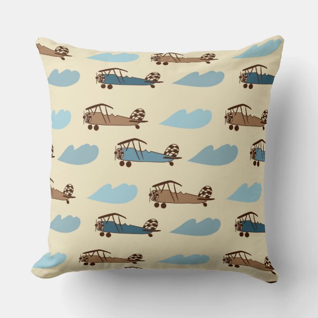 Coussin Jeter Jouet d'oreiller Avion (Recto)
