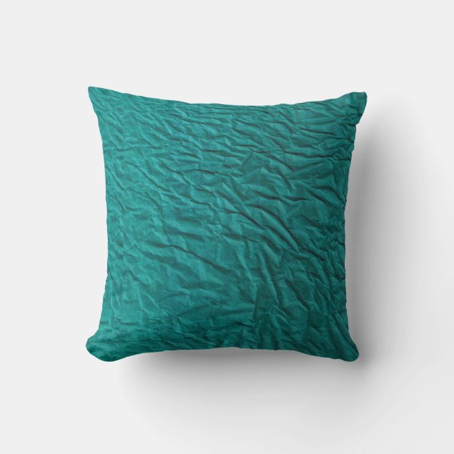 Coussin Jeter l'oreiller avec Crinkled Emerald Green Desig (Recto)
