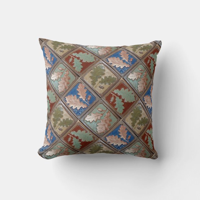 Coussin Jeter l'oreiller avec des feuilles en chêne (Recto)