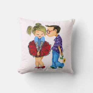 Coussin Jeter l'oreiller avec le couple romantique - Amour