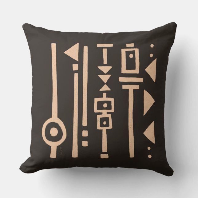 Coussin Jeter L'Oreiller Avec Motif Tribal | Décor (Recto)