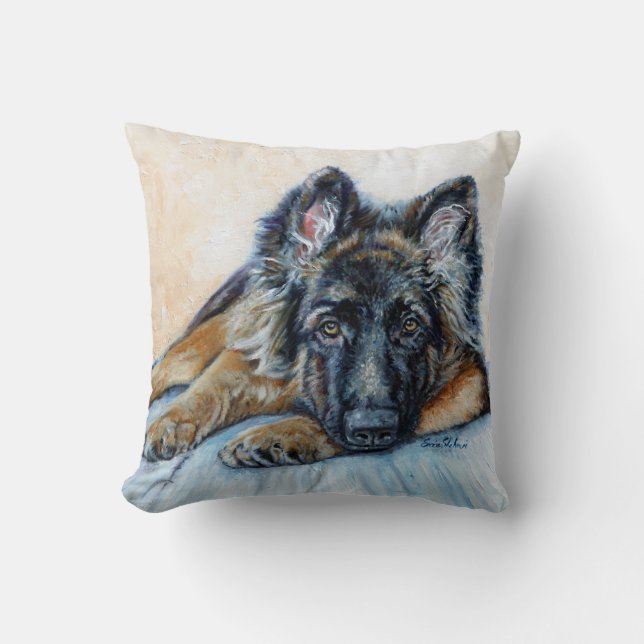 Coussin Jeter l'oreiller - berger allemand - place (Recto)