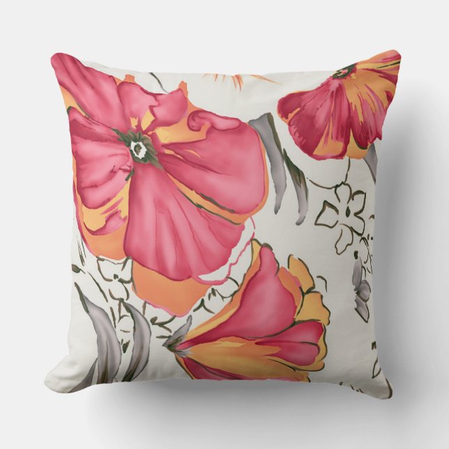 Coussin Jeter l'oreiller/Floral (Recto)