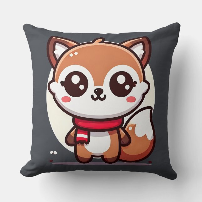 Coussin Jeter l'oreiller - Kawaii Fox (Recto)