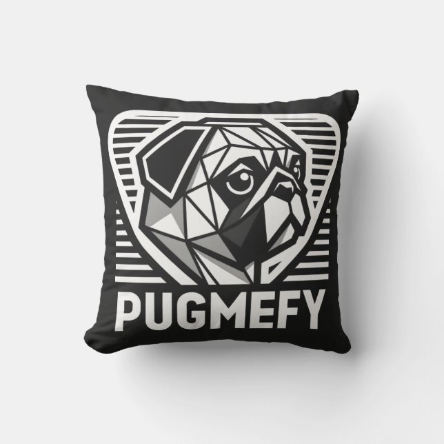 Coussin Jeter l'oreiller - Pugmefy (Recto)