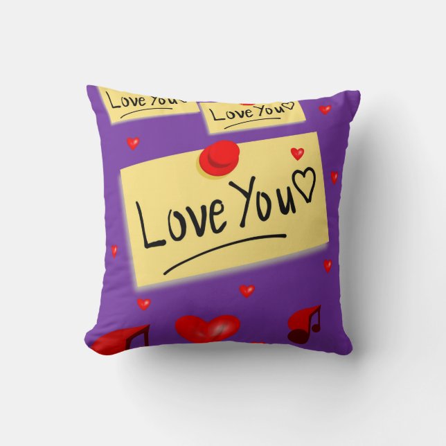 Coussin Jeter l'oreiller Saint-Valentin (Recto)