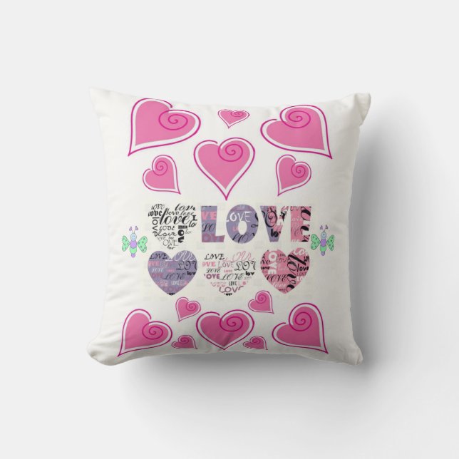 Coussin Jeter l'oreiller Saint-Valentin (Recto)