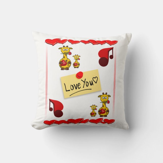 Coussin Jeter l'oreiller Saint-Valentin (Recto)