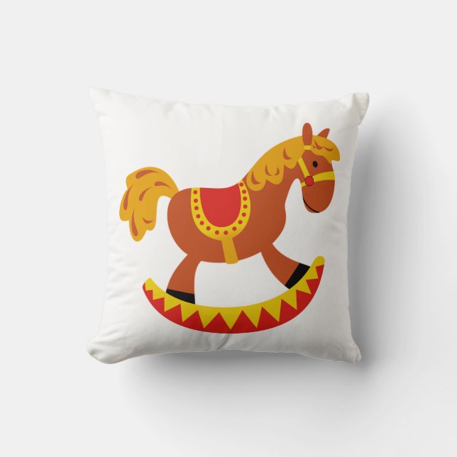 Coussin Jeter Oreiller/Cheval à roche (Recto)