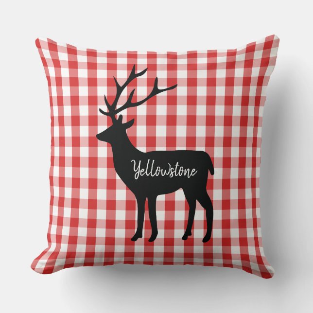 Coussin Jeter Oreiller-Yellowstone Deer (Recto)