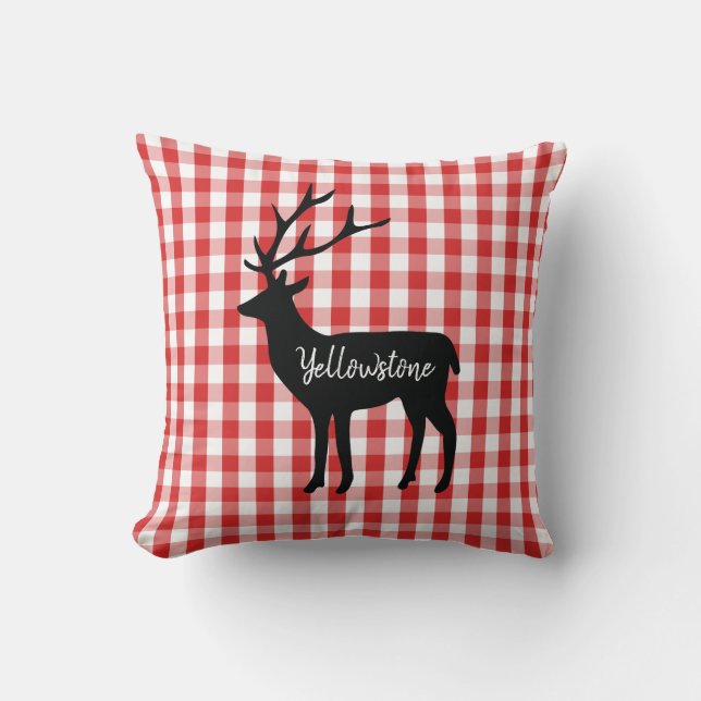 Coussin Jeter Oreiller-Yellowstone Deer (Recto)