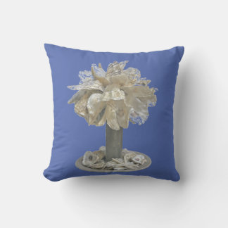 Coussin Jeter Oyster Coquille Palmetto Arbre bleu bkgr