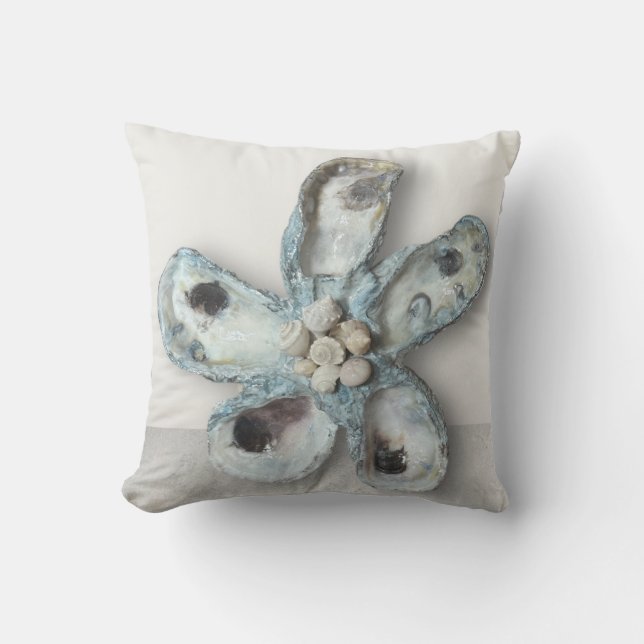 Coussin Jeter Oyster Starfish Oyster Wannabe1 Blues (Recto)