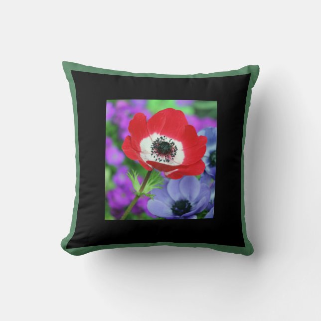 COUSSIN JETER PILLOW HAPPY SEED RED POPPY MONOGRAM (Recto)