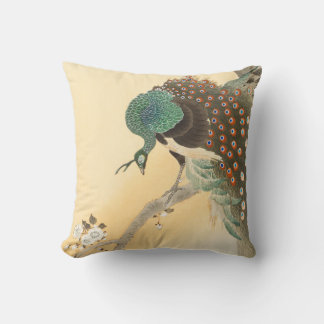 COUSSIN JETER PILLOW JAPONAIS PEACOCK AVEC PERSONNEL INTIA