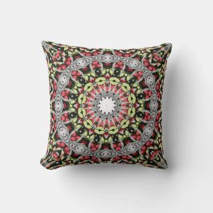 Coussin Jeter Pillow Mandala ronde motif kaléidoscope