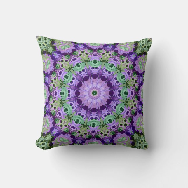 Coussin Jeter Pillow Mandala ronde motif kaléidoscope re (Recto)