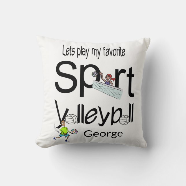 Coussin Jeter Pillow Volleyball Sports (Recto)