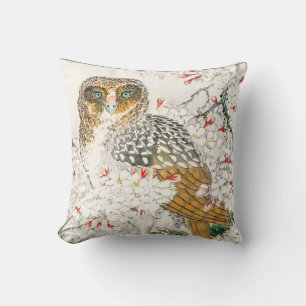 COUSSIN JETER UN OWL JAPONAIS PILLOW IMPRIMER INITIAL PERS