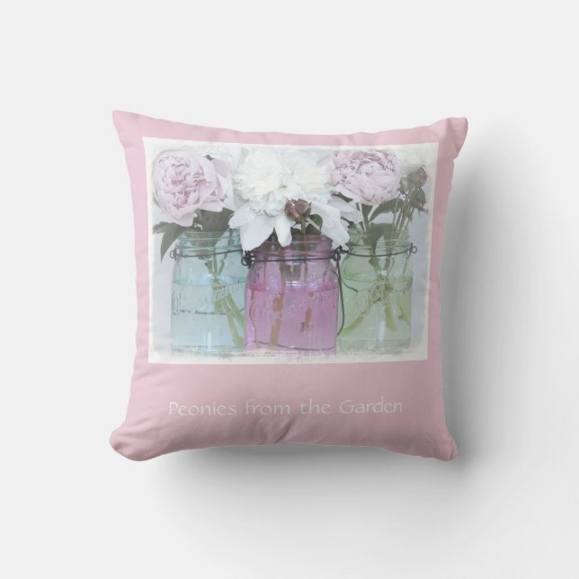 Coussin Jetez des pivoines d'oreiller du jardin (Recto)