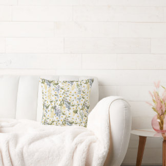 Coussin Jetez l'oreiller avec des fleurs dans des tons pas