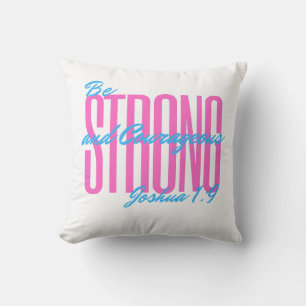 Coussin Jetez l'oreiller avec : verset de la Bible Joshua 
